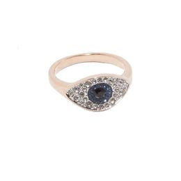 Swarovskis Ringen Designer Dames Luxe Originele Kwaliteit Bandringen Veelzijdige Devils Eye Ring Vrouwelijk Element Kristallen Ring