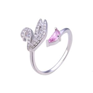 Swarovskis Ringen Designer Dames Originele Kwaliteit Bandringen Diamant Set S925 Zilveren Ring Elegante Kleine Geur Mode Meisjes Ring