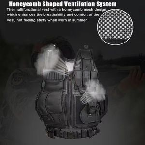 Swat Tactical Vest Military Combat Body Armor Breathable Vest Security Hunting Army Outdoor CS Game Airsoft Jacket Training Costume