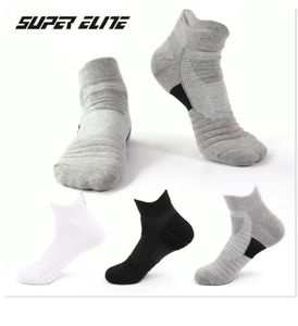 Chaussettes de course antidérapantes absorbant la sueur, chaussettes d'extérieur à fond de bateau, tube court, chaussettes de basket-ball pour hommes