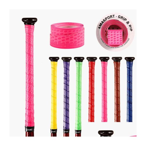 Bandeau anti-transpiration Amasport Anti Slip Overgrip Softball Baseball Bat Grip Tapes Rose 230907 Drop Livraison Sports Extérieur Athlétique Extérieur AC Dhvf3