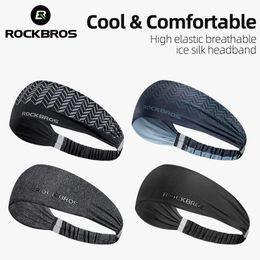 Zweetband ROCKBROS Fietsen Zweetband Voor Mannen Vrouwen Yoga Haarbanden Hoofd Ademend Antislip Headwrap Veiligheidsband Hardloopaccessoires 230605