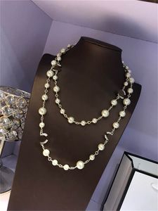 chaîne de pull pendentif colliers pour dame femmes ccity marque bijoux designer luxe C logo automne et hiver tour de cou perle longue chaîne 781