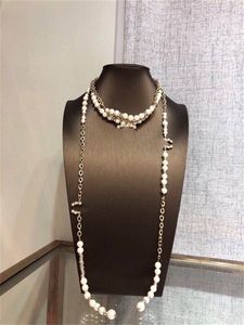 chaîne de pull pendentif colliers pour dame femmes ccity marque bijoux designer luxe C logo automne et hiver tour de cou perle longue chaîne 799