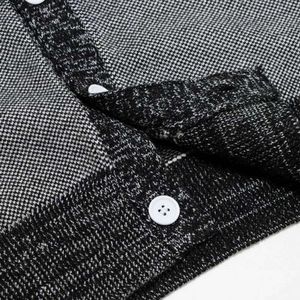 Sweater Designer Fashion Loewees 2023 Automne et hiver Marque de mode Luo Yi Nouveau gris Jacquard Knitwear Cardigan robuste pour hommes et femmes Pull décontracté