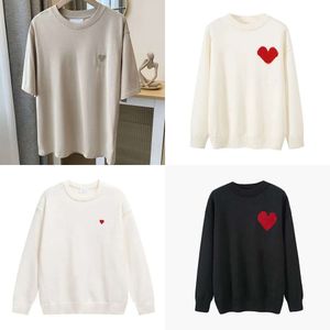 Pullor de créateur loveheart une broderie femme amant cardigan tricot rond cou colur haut lettre de mode femme blanc noir manches longues de vêtements à manches longues