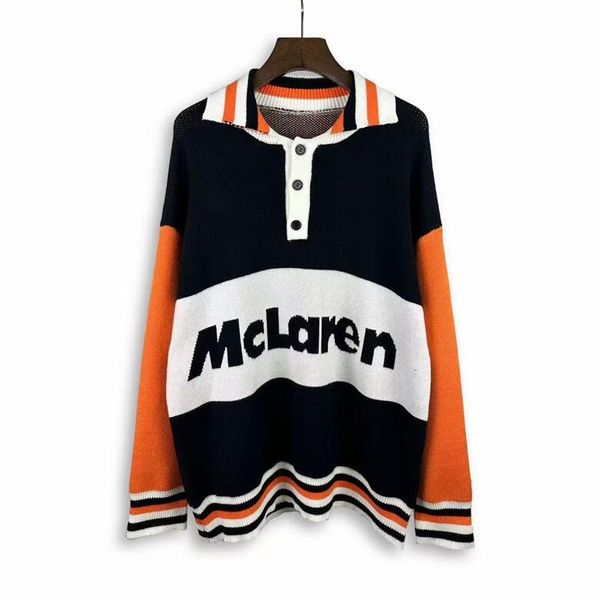 Pullover Herren Damen Übergroß 2023fw Orange Sweatshirts