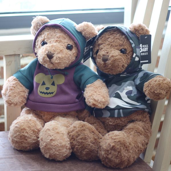Pull en peluche ours en peluche jouet coussin ours fabricant fournit des poupées en tissu