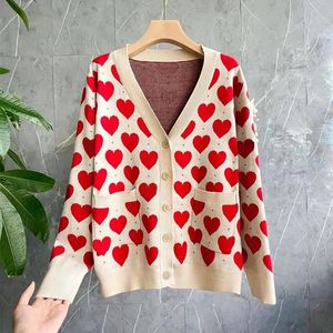 Sweater dames designer jassen gebreide pullover herfst winter lange mouw tops brief jacquard mode casual jas