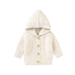 Panels 018m nouveau-né bébé fille fille solide couleurs tricot-tricot cardigan cagoud sotwear vêtements d'hiver chauds