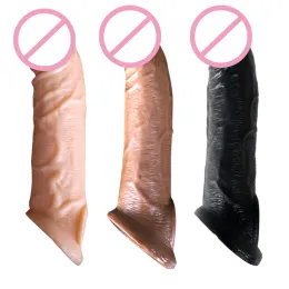 Ponts 21cm 8.27 pouces réutilisables Restatin Sleeve Couper Condom Extension Extension Men de l'élargissement