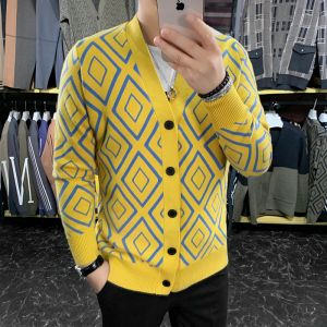 Prilleurs Automn Treen Veste Cardigan Men Men de poil à manches longues Businet de tricots décontractés SweaTcoat Social Street Wear Clothing S3xl