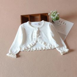 Pulls Baby Girls Cardigan Pull à manches longues Veste blanche Veste en coton Coton Baby Girls Mabinet pour 1 2 ans Vêtements de bébé RKC185056
