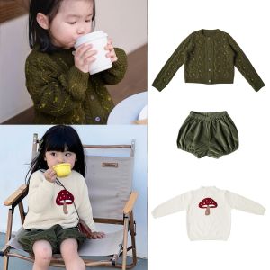 Prilleurs Baby Girls Pulls 2022 New Winter Kids Fashion Knit Cardigan Toddler Cotton Outwear Tops Clothes Brand Design