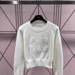 Sweaters Diseñadores Mujeres Jumper Sweater Ropa de suéter Fi Femenina de otoño Winter Clothing Ladies White Loose Mangas Elegantes Tops casuales X1E3#