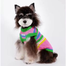Pullages en trinage pull de compagnon de compagnie de chien Coulage rayé Vêtements de vêtements super petit mignon chihuahua imprime