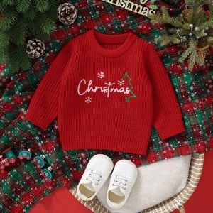 Panels Mababy 6m3y Christmas Nouveau-né pour tout-petit bébé Baby Gary Boy Sweater LETH LETTER LETTRE PLACE TIRE COSTUmes de Noël