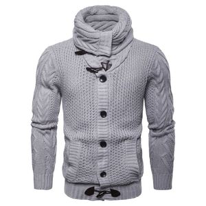 Sweaters Heren Cardigan Hooded Slim Fit Jumpers Breien Dikke Warm Winter Koreaanse stijl Casual kleding Heren 211014