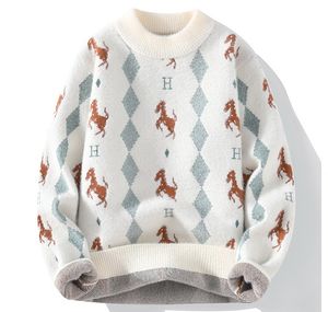 truien heren sweatshirt met lange mouwen borduren paar trui lente herfst losse trui sweatshirt heren Arm letter comfortabele trui Aziatische maat M-3XL