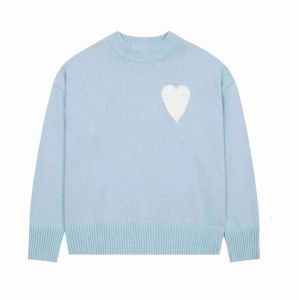 Prilleurs Nouveaux créateurs de marque de mode 23SS Paris Amis Sweater en tricot Broidé Couleur coeur rouge