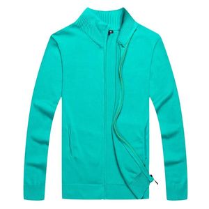 Suéteres nuevos suéter de ventas para hombres de golf de golf sweater estadounidense bordado caballo casual algodón de algodón completo suéter de cremallera