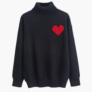 Prilleurs Nouveau pull homme femme tricot haut collier Love A Womens Cardigan Fashion Letter