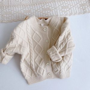 Ponts NOUVELLAND BÉBÉ BÉBÉS Vêtements d'automne d'automne Sweater tricot cardigan pour enfants Boy Toddler Infant Treen Mabet Outorwear Unisexe