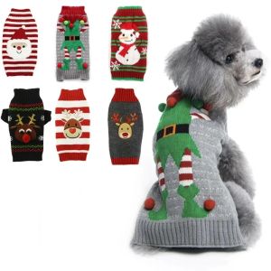 Pulls Vêtements pour animaux de compagnie chien pull chat Costume pour petits chiens noël cerf vêtements chat pull chiens manteau Halloween chaud animal tricot manteau