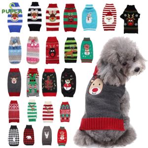 Truien PUPCA Winter Hondenkleding Kerstvakantie Trui Chihuahua Teddy Outfit jas voor kleine middelgrote grote honden en katten Herfst Warm