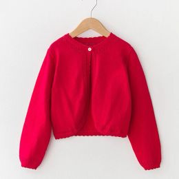 Pullages rouges à manches longues Baby Girls Cardigan Sweater rose 100% coton Baby Girls Mabinet Veste de bébé 2 ans RKC175023