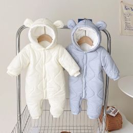 Pullages Sanlutoz à manches longues Baby Rompers Fashion épaississez les vêtements pour tout-bas de l'hiver chaud à capuche animal mignon