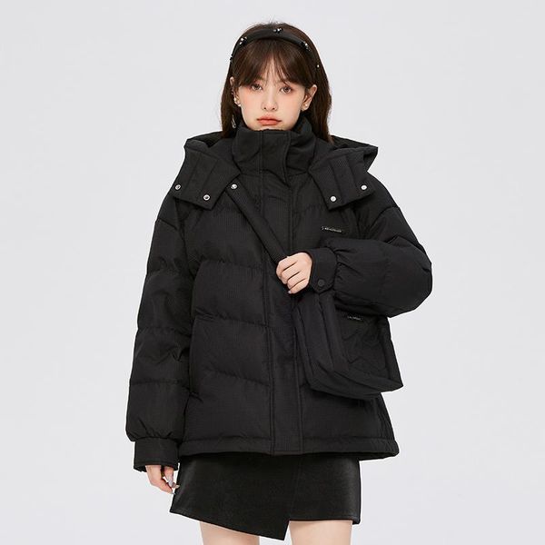 Suéteres Semir chaqueta de plumas para mujer diseño medio largo con capucha cálido invierno 2022 nuevo abrigo grueso suelto moda para mujer