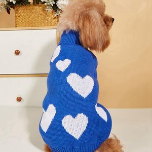 Pontaux Costume pour animaux de compagnie Pul chiot en tricot Pulte avec amour Heart Cold Temps Tenues d'animaux de compagnie hiver