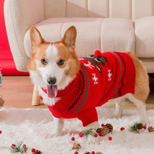 Truien Welsh Corgi Hondenkleding Winter Hondentrui Kerstmis Huisdierjas Outfit Kledingstuk Kat Chihuahua Puppykleding Kerst Hondenkostuum S XXS