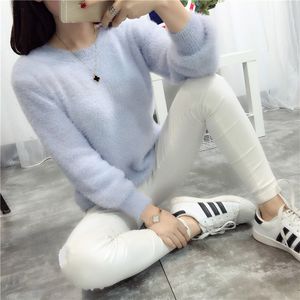 Suéteres Venta al por mayor Suéter de gran tamaño Pull Femme Suéteres de Navidad 2016 Cashmere Sueter Mujer Coreano Otoño Invierno Cálido Jumper Jersey Mo