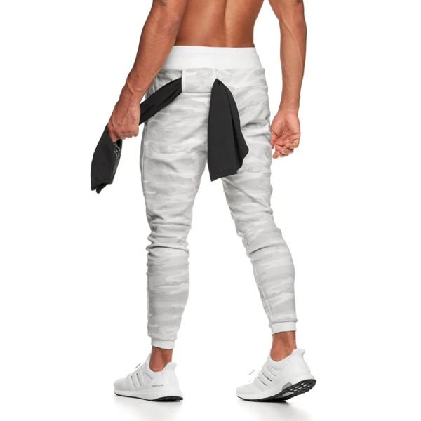 Pantalons de survêtement Coton course pantalons de Jogging hommes Hip Hop joggeurs Streetwear camouflage blanc pantalon de sport bas d'entraînement pantalons de survêtement Fitness Leggings