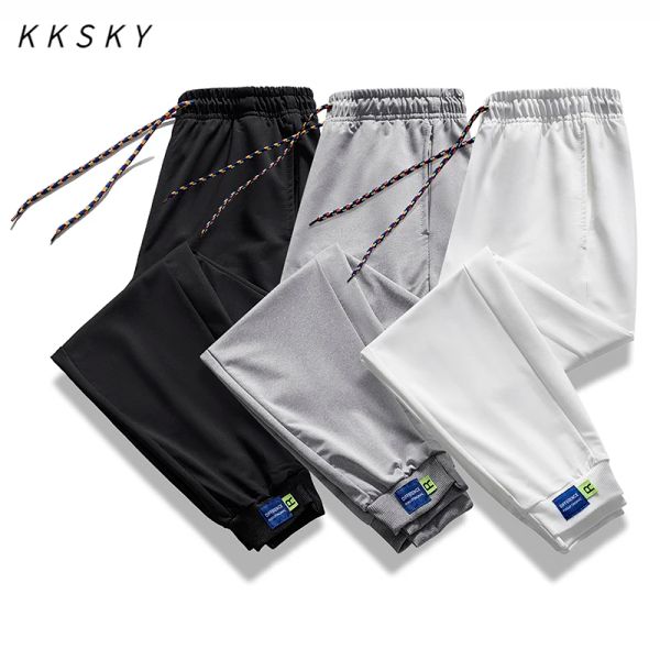 Pantalones de chándal KKSKY, pantalones de chándal de invierno para hombre, pantalones negros para correr, pantalones casuales para hombre, pantalones de calle, pantalones para correr, pantalones sueltos para hombre, ropa de gimnasio de talla grande 4XL