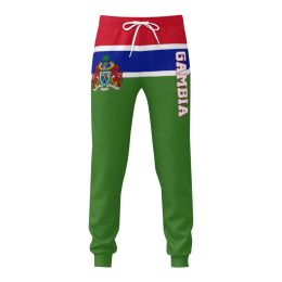 Pantalon de survêtement pour hommes pantalons de survêtement Gambia Pantalon gambien avec des poches joggers football football multifonction sportive spir avec cordon