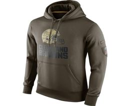 Sweatshirt Browns Olive Salute to Service Ko Performance American Football-hoodie4877784