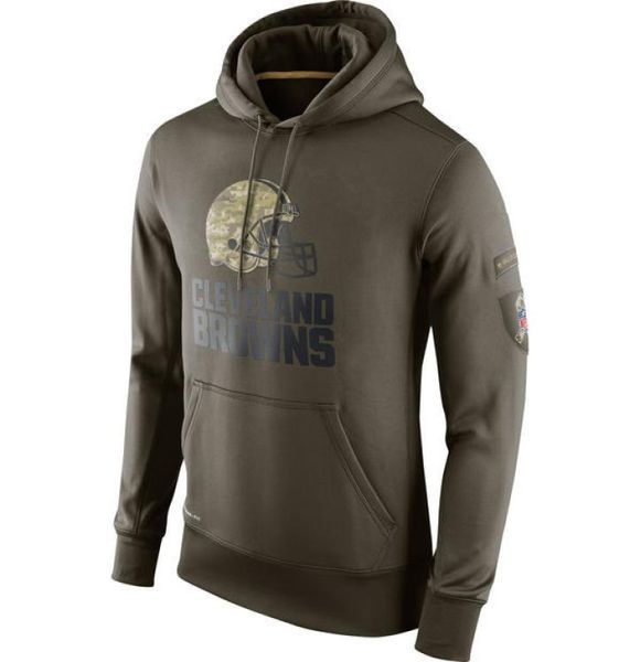 Sweatshirt Browns Olive Salute to Service Ko Performance Hoodie American Football3774355