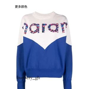 Sweat-shirt Designer Isabels Marants Round Neck Pullover Women Women Sweater Lettre Flock