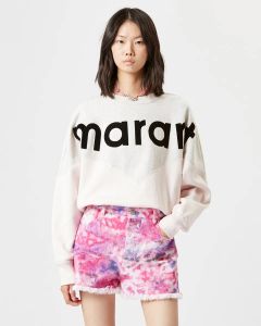 Sweatshirts 24SSSS ISABEL Marant Nouveau designer Coton Sweatshirt Slim Double patchwork Classic Hot Letter Imprime