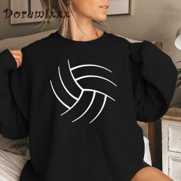 Sweatshirts Beach Volleyball Sweatshirt Esthétique Pull Casual Mode Femmes Tops Vintage Vêtements pour Femmes Simple Hoodies Streetwear