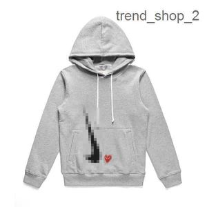 Sweatshirts Cdg Designer Herenhoodies Commes Com Des Garcons Sweatshirt Mockneck Play Big Heart Hoodie Volledige ritssluiting Beige Merk Adq0