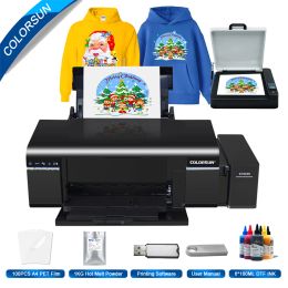 Sweatshirts ColorsUn A4 DTF Printer L805 DTF Impresora T -shirt Printmachine Direct naar filmprinter A4 DTF -printer voor t -shirt hoodies