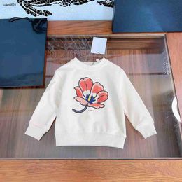 Sweatshirts Designer Sweat à capuche pour bébé de haute qualité Modèle de fleurs rouges imprime les enfants Taille du pull 100160 Round Necy Enfants Pullover 20 octobre