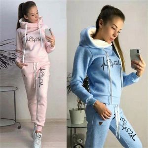 Sweatshirts Fashion Women Track Cost Sports Wear Suits de jogging Suisses de jogging Hooded Tracksuis Set Clothes Hoodies + Pantalon Sweat Sweat