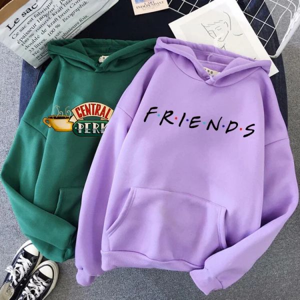 Sweatshirts Friends Tv Show Harajuku Funny Cartoon Friends Hoodies Femmes Ullzang Graphic Friends 90s Sweatshirt Vintage Anime Hoody Femme