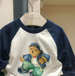 Sudaderas con capucha Sudaderas Algodón para niños Manga larga TW Little Bear Camiseta impresa Versión coreana 2023 Otoño Nuevo Casual DHDCI