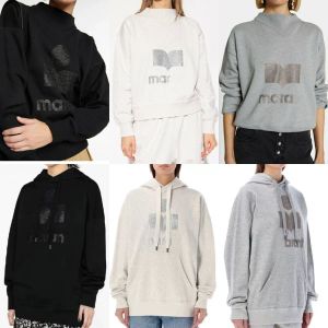 Sweatshirts Isabels Marant Designer Hoodies Women Cotton Sweatshirts Casual losse trui print Sparkly Letters Tops